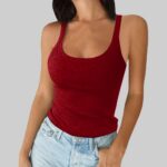Spaghetti straps Cross-Border American Streetwear Camisole | Ribbed Tank Top for Women — Style 2501