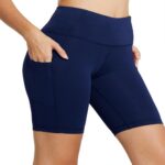 Yoga shorts Cross-Border Women‘s Yoga Shorts with Pockets | Naked-Feel High-Waist Gym Shorts — Style 60740