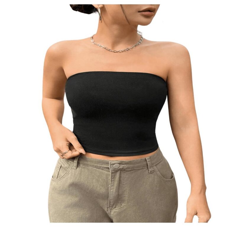 Tube top vi.Cross-Border Women‘s Tube Top | Sexy Crop Tank Top for Summer | Solid Color Halter Neck Sleeveless Top - Style 2511