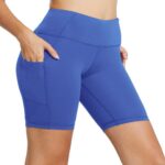 Yoga shorts Cross-Border Women‘s Yoga Shorts with Pockets | Naked-Feel High-Waist Gym Shorts — Style 60740