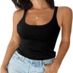 Spaghetti straps Cross-Border American Streetwear Camisole | Ribbed Tank Top for Women — Style 2501